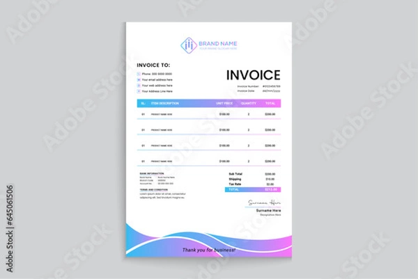 Fototapeta Gradient dental letterhead design