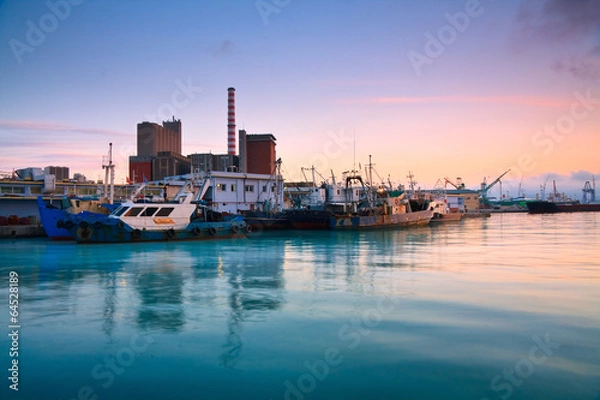 Fototapeta Port and the central fish market inPiraeus,  Athens.