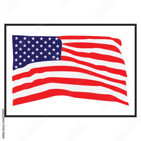 Fototapeta American flag icon