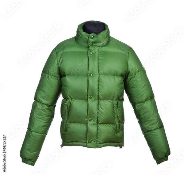 Fototapeta Male winter jacket isolated on the white