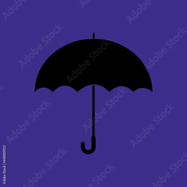 Fototapeta Simple umbrella icon .Waterproof Rain protection symbol. security concept. Water resistant symbol.