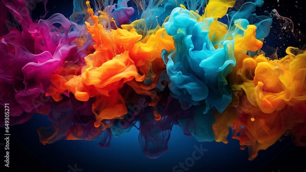 Fototapeta Colorful paint splashes background