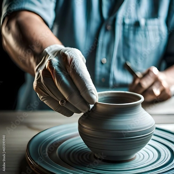 Fototapeta hands of a potter