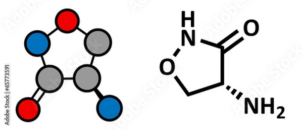 Fototapeta Cycloserine (D-cycloserine) tuberculosis drug, chemical structur