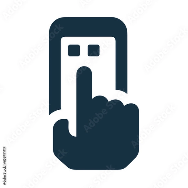 Fototapeta Hand icon symbol vector image. Illustration of the human finger design image