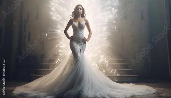 Fototapeta Mermaid inspired wedding gown