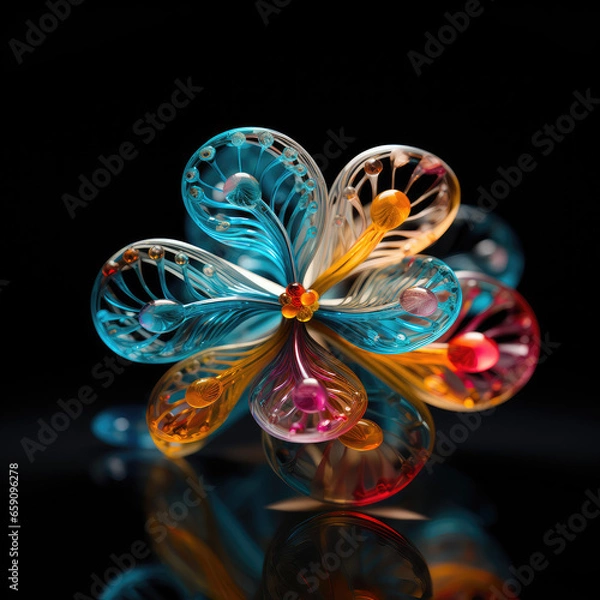 Obraz abstract dna flower