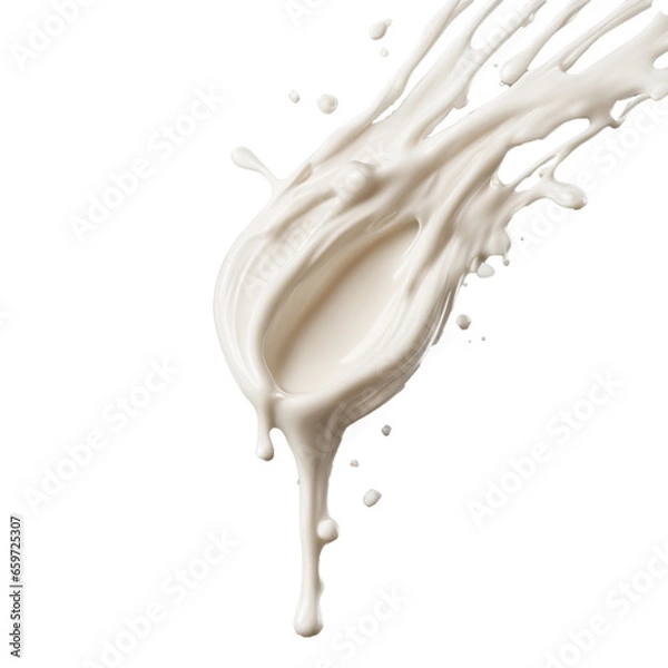 Fototapeta milk splash isolated on white