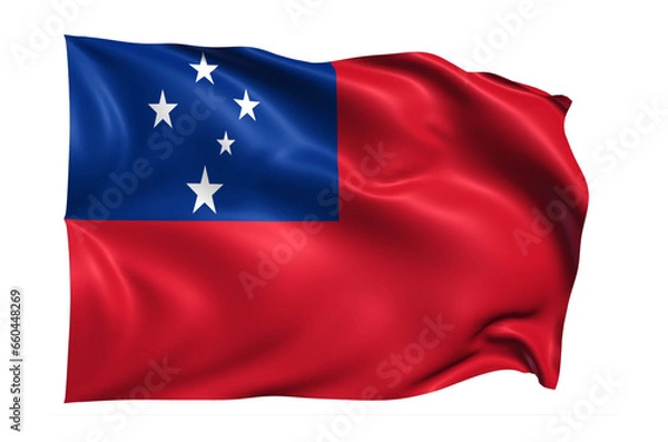 Fototapeta  Samoa Flag on transparent background