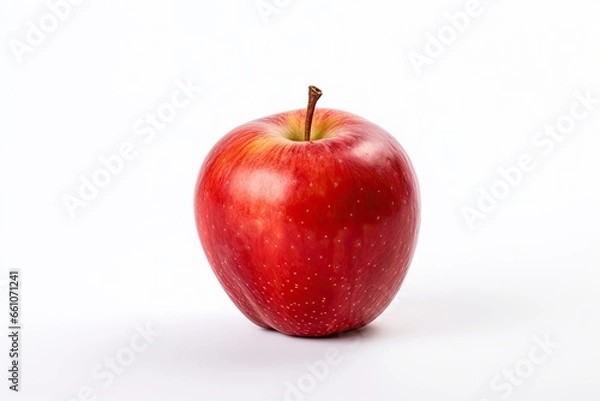 Fototapeta Delicious vibrant red apples. Healthy and delicious treat. Ripe and juicy. Fresh apple on white background isolated . Close up