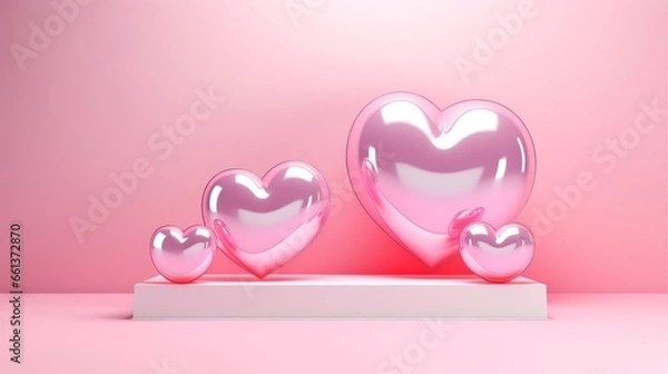 Fototapeta Design element for Happy Valentine Day, Romantic background