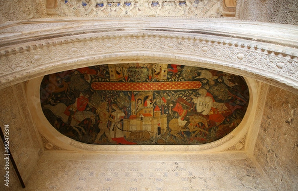 Fototapeta Sala de los Reyes, Palacio de los Leones, Palacios Nazaríes, Alhambra, Granada, España