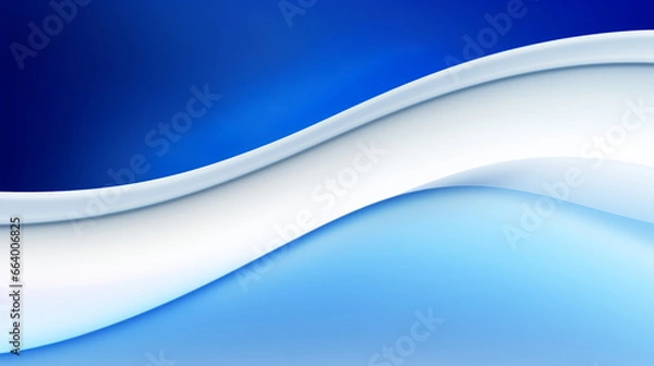 Fototapeta Blue and white wavy business background. Business card, background or wallpaper and copy space. Background concept. AI generated.