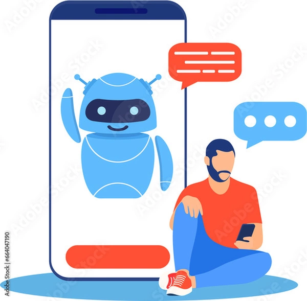 Fototapeta Chatbot ai and customer service concept.