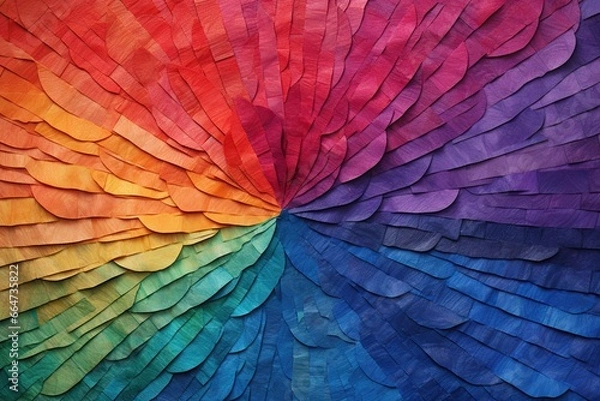 Fototapeta Color Wheel Spectrum: Mesmerizing Texture Backdrop for Vibrant Visuals, generative AI