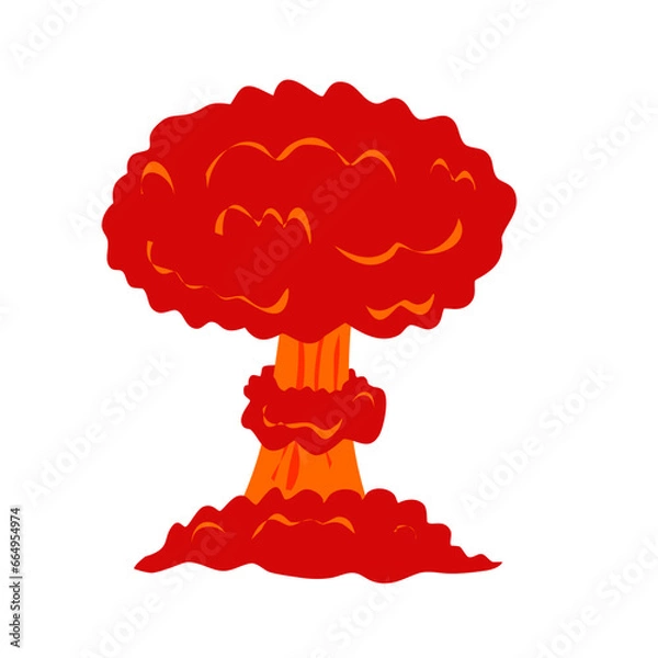 Fototapeta war explosion cartoon vector 