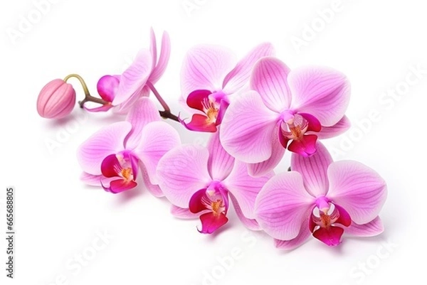 Obraz Pink Orchid isolated on white background.