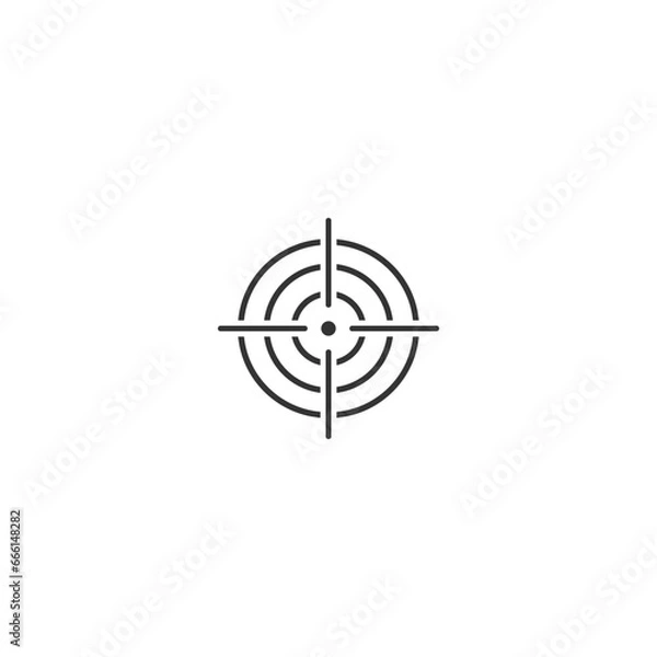 Fototapeta Target icon symbol vector on white background