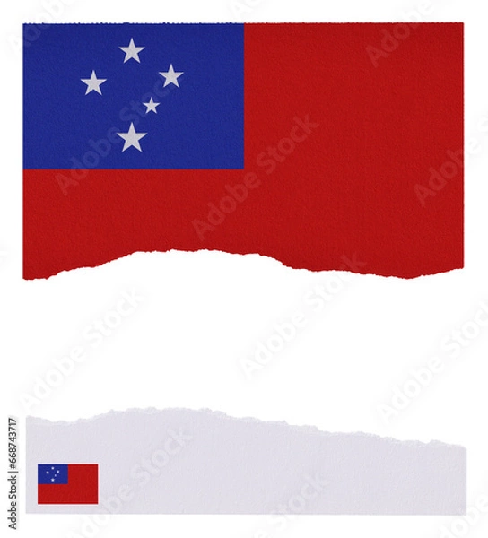 Obraz Samoa flag isolated on torn paper