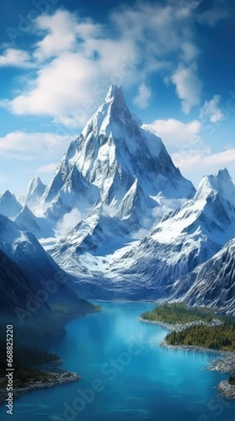 Fototapeta beautiful mountains landscape