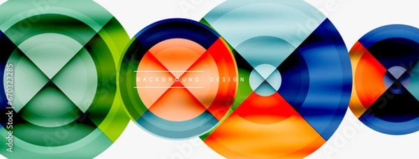 Fototapeta Creative circle geometric abstract background