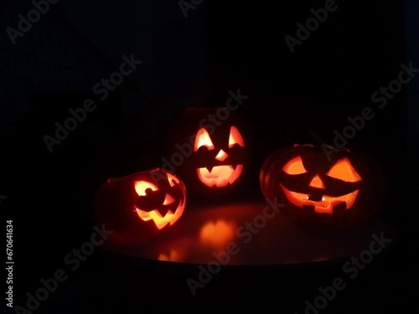 Fototapeta Citrouilles d'halloween