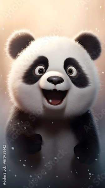 Fototapeta Cute Panda Portrait Wallpaper