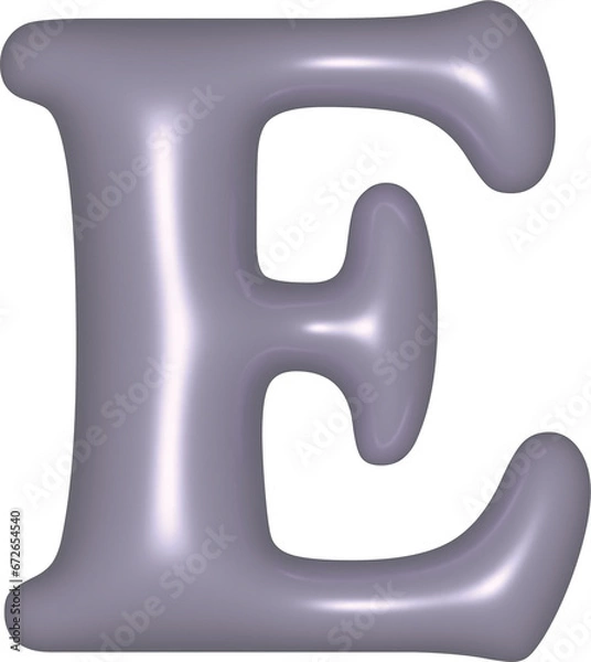 Fototapeta Purple letters a-z 3D