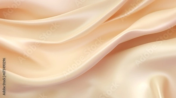 Fototapeta silk fabric warm cream color