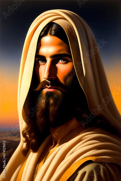 Fototapeta We give glory to Jesus, the Son of God, who shows his divine power and mercy