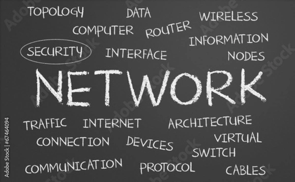 Fototapeta Network word cloud