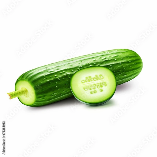 Obraz Juicy cucumber with ro, fresh produce, garden vegetables, ripe cucumber, organic veggies, healthy eating, green vegetables, cucumber slices, farm-fresh, summer harvest, vegetable market, 