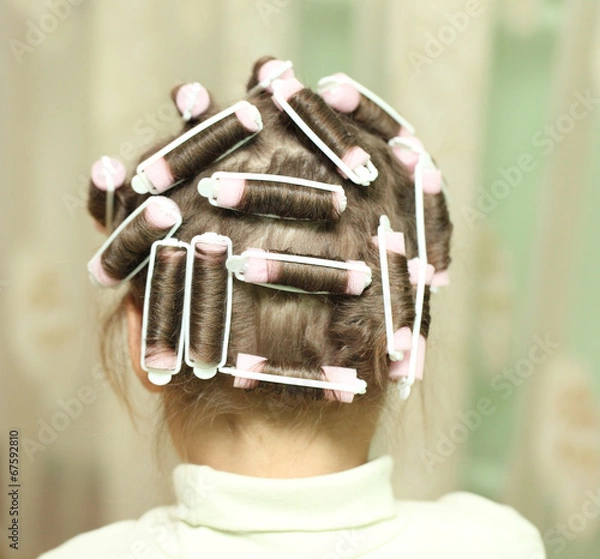 Fototapeta hair curlers