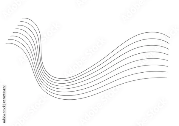 Fototapeta Abstract Wavy Line