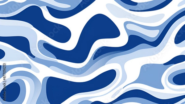 Fototapeta blue abstract wavy background | generative AI