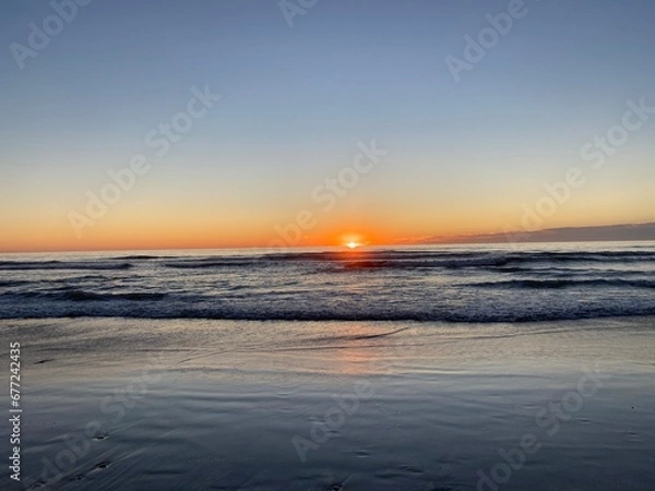 Fototapeta sunset on the beach