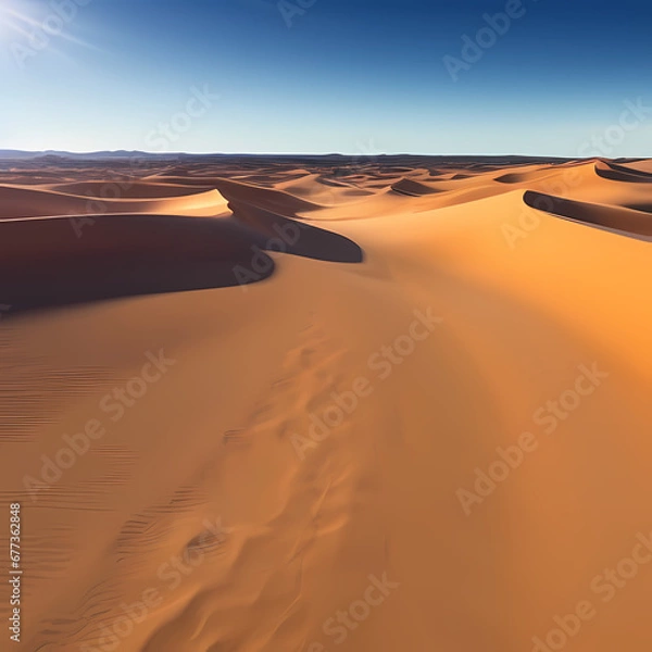 Fototapeta sand dunes in the desert, Generative Ai