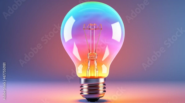 Fototapeta glowing bulb HD 8K wallpaper Stock Photographic Image