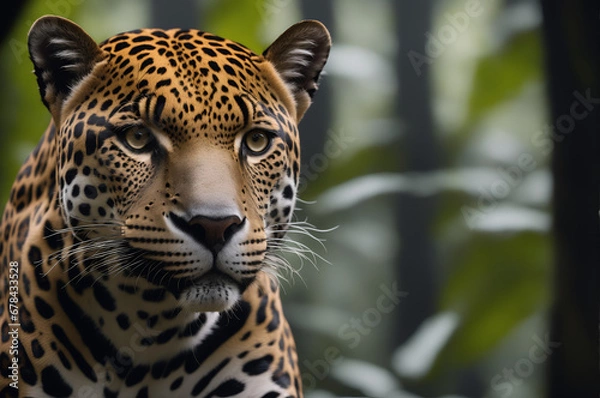 Fototapeta jaguar in a rainforest