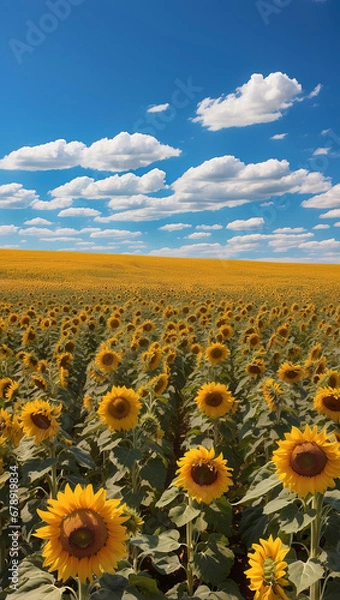 Fototapeta field of sunflowers