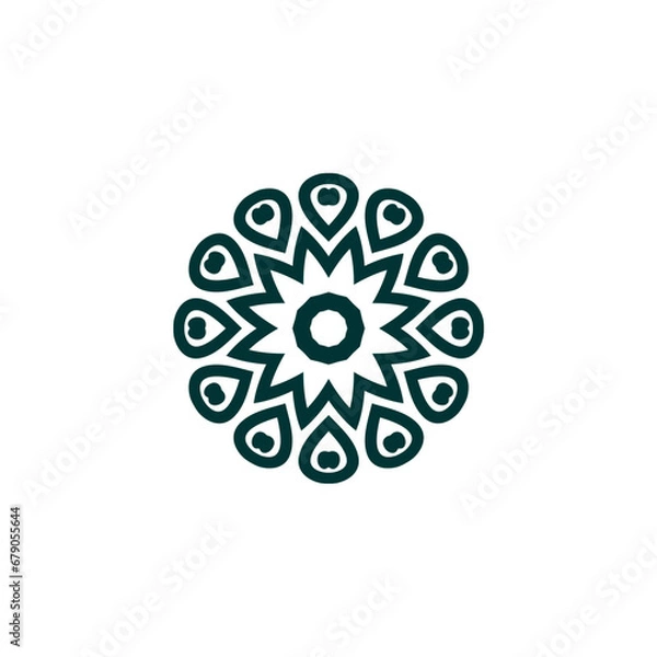 Fototapeta set of islamic mandala elements background decoration