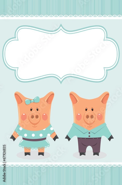 Fototapeta Piggies couple