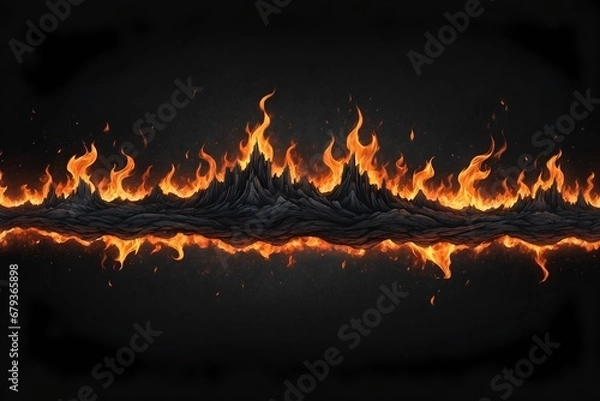 Fototapeta Fire flames background texture