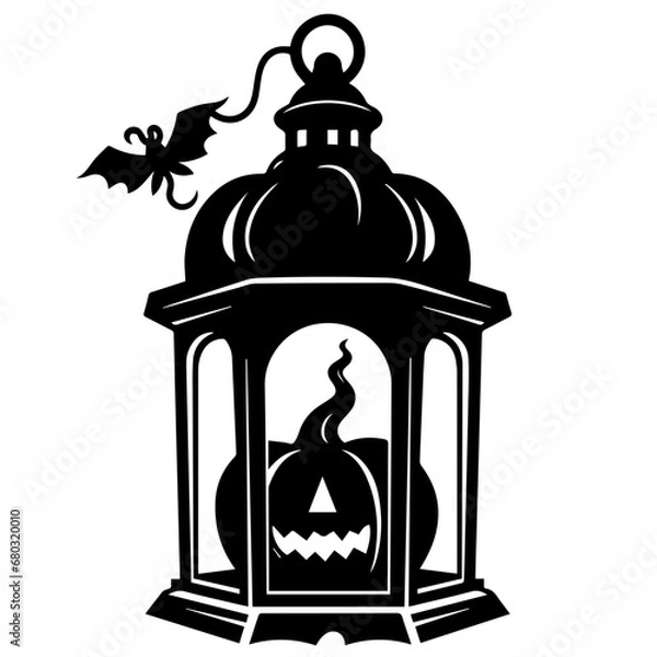 Fototapeta Mystical Halloween Lantern Vector Illustration