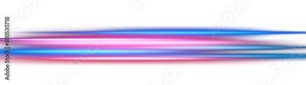 Fototapeta eautiful glow light flare and spark. Red blue special effect, speed police line. Magic of moving fast lines. Laser beams, horizontal light rays. Particle motion effect. PNG.