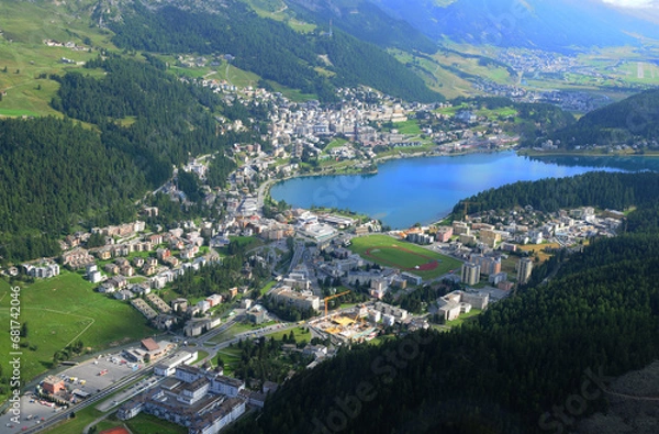 Fototapeta Airshot Lake St. Moritz