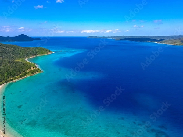 Obraz 奄美大島　倉崎海岸　空撮