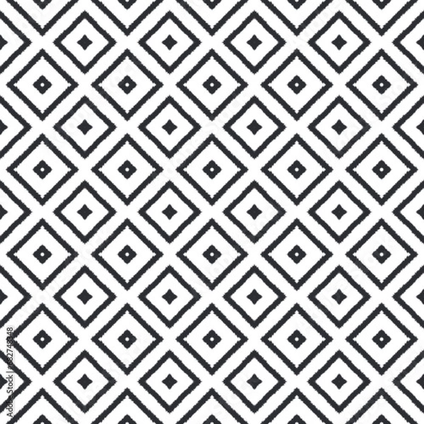 Fototapeta Arabesque hand drawn pattern. Black symmetrical