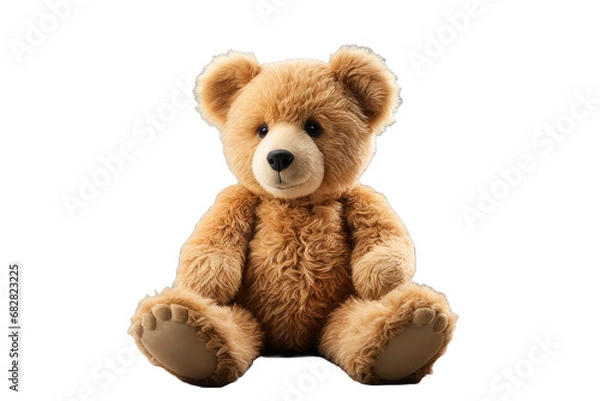 Fototapeta a high quality stock photograph of a single teddy bear full body isolated on a white background