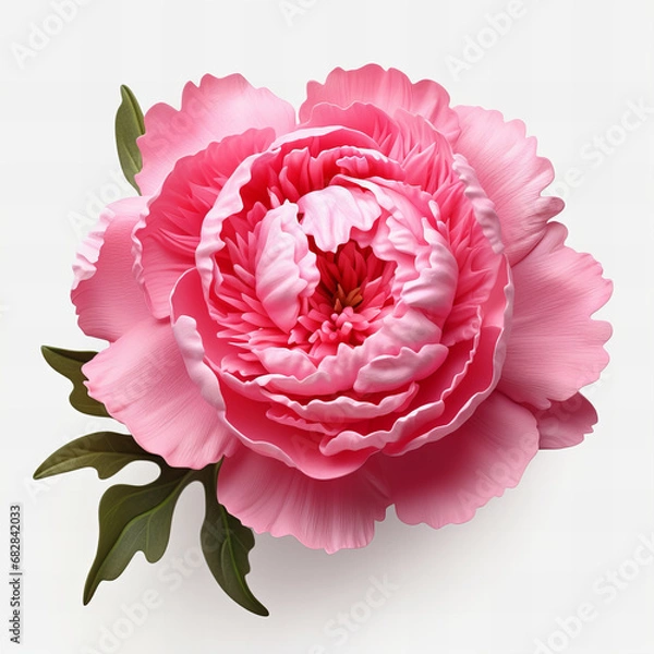 Fototapeta Pink peony isolated on white background